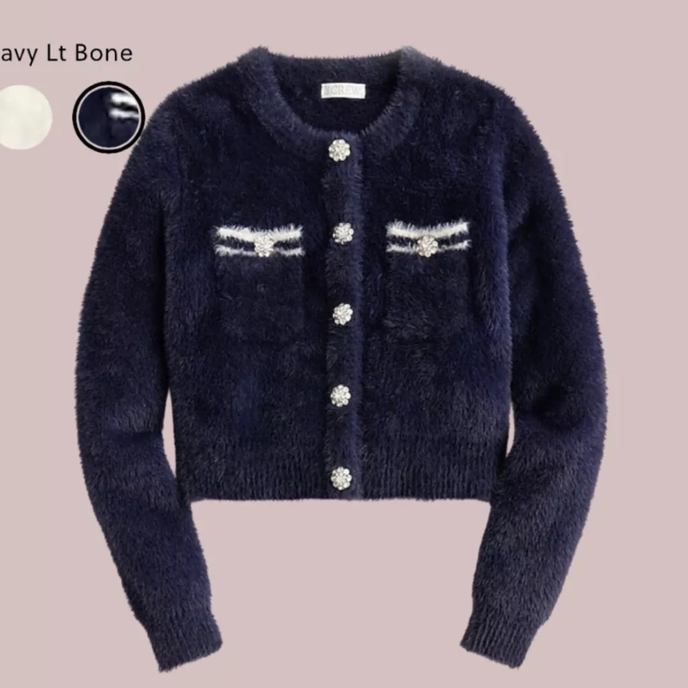 Jcrew Sweater Lady Jacket in Brushed Yarn